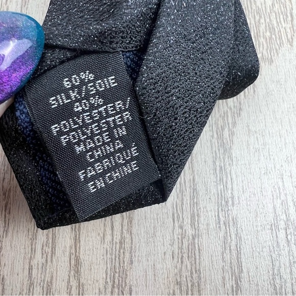 612 - Michael Kors Bronson Solid Tie Black 001 2MKC23-5034 Silk Blend $69.50 - Picture 3 of 5